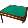 Pelissier Royal card table with walnut stained wood and green baize