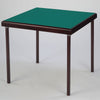 Card table with mahogany finish and green baize