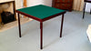 Pelissier card table with mahogany finish and green baize top