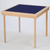 Royal card table with natural beech finish and blue baize