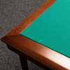 Pelissier Royal card table with walnut stained wood and green baize