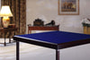 Pelissier Premier card table with mahogany finish and blue baize