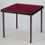 Pelissier Premier card table with mahogany finish and burgundy baize