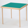 Premier card table with natural beech finish and green baize